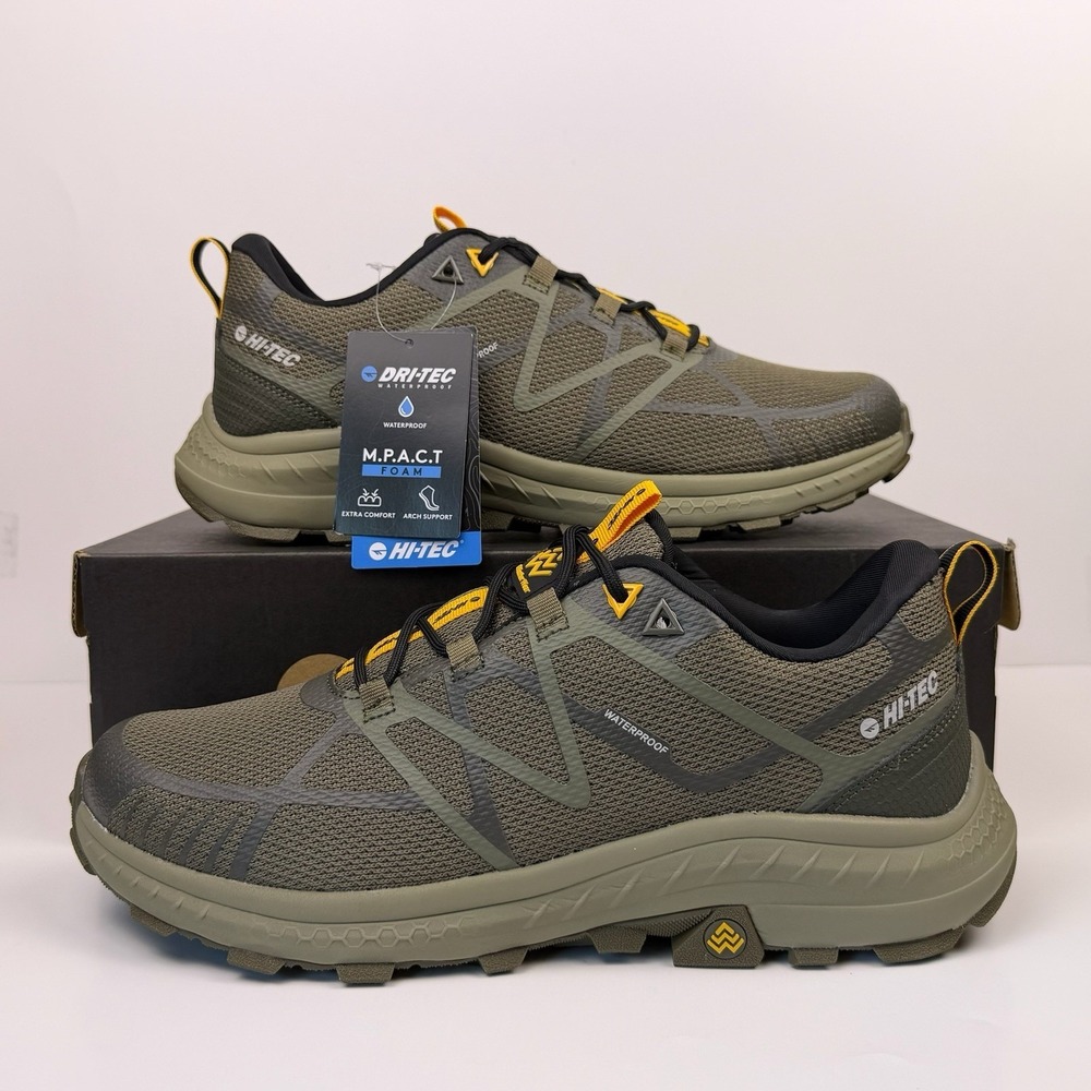 Hi-Tec AWW Mauna Hiker WP Shoes Men's Size 10.5 DK GREEN/Dk Green CH80104M-GG